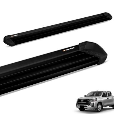 Estribo Lateral Hilux CD 2016 a 2025 K1 Aluminio Preto Keko