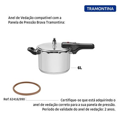 Anel de Vedação para Panela de Pressão Tramontina Brava em Silicone 22 cm