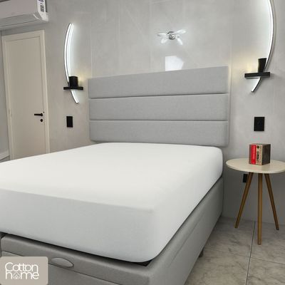 Lençol Solteiro 100% Algodão Com Elástico Decorare Off White