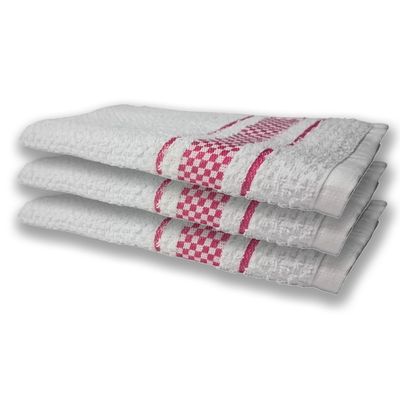 9 Panos de Prato Atoalhado Felpudo Premium Rosa