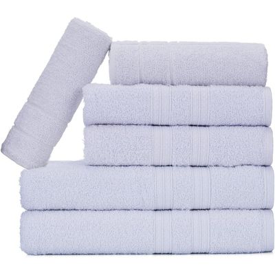 Jogo de Toalhas Gigante Itália Soft 2 Banhão + 2 Rosto + 2 Tapete Luxo 100% Algodão  - Branco