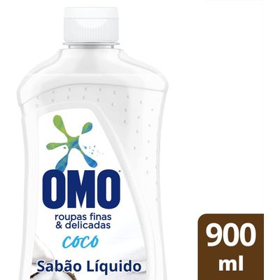Kit 2 Lava Roupas Omo Roupas Finas e Delicadas - Sabão Líquido Coco 900Ml