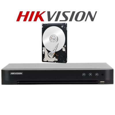 Dvr Gravador Hikvision Fhd 4 Canais 1080p Ds-7204hghi-k1 com HD 320 GB