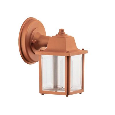 Arandela de Parede 16x20cm Cor Cobre Injetada Termoplástico Encaixe E27 Luminária Dital Bivolt