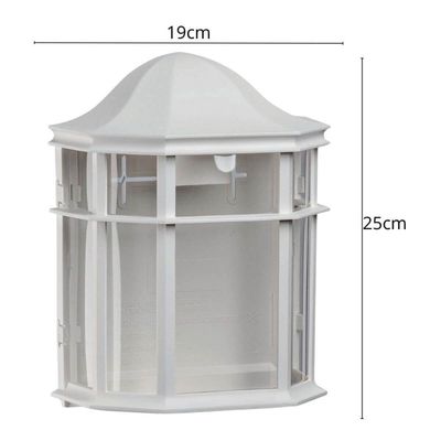 Kit 12 Arandelas de Parede Externa Luminária Branca Clássica Colonial 25cm De Ville Dital