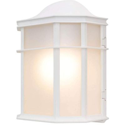 Kit 6 Arandelas Externas de Parede Luminária Clássica Branca 25cm Lente Fosca De Ville Dital