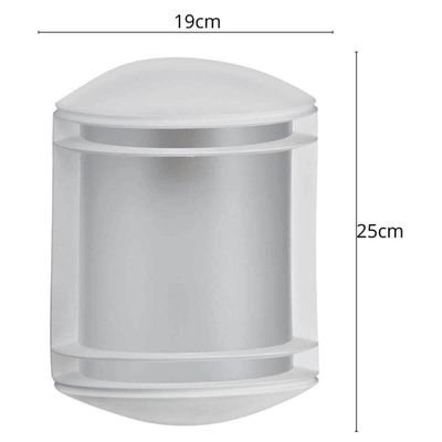 Kit 12 Arandelas Luminárias de Parede Jardim Branco Elegance E27 Grade Redonda Lente Fosca Dital