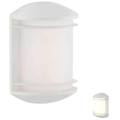 Kit 12 Arandelas Luminárias de Parede Jardim Branco Elegance E27 Grade Redonda Lente Fosca Dital