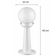 Poste Balizador Branco Luminária Globo em Termoplástico 43cm Jardim Quintal Bivolt