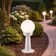 Poste Balizador Branco Luminária Globo em Termoplástico 43cm Jardim Quintal Bivolt