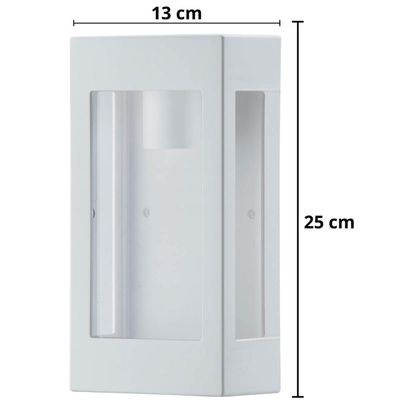 Jogo 2 Arandelas Brancas Bivolt Lente Transparente Prime Luminária Externa Jardim Dital