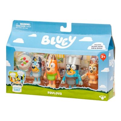 Kit com 4 Bonecos Colecionáveis 6cm Bluey - Pavlova