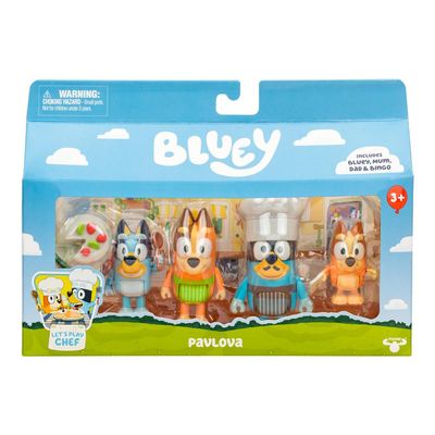 Kit com 4 Bonecos Colecionáveis 6cm Bluey - Pavlova