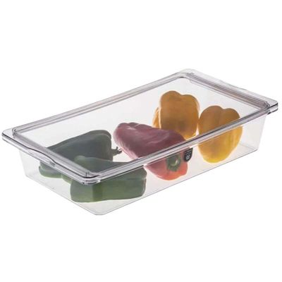 Jogo 4 Organizadores de Geladeira Herméticos 4,8L Plástico 42x22,5x8cm Frutas Legumes Verduras Cripp
