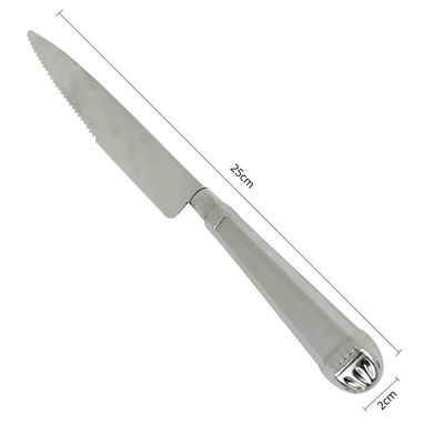 Faqueiro Jumbo 24 Peças Churrasco Aço Inox Prateado Jogo de Talheres Garfo e Faca