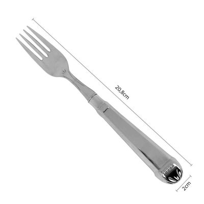 Faqueiro Jumbo 24 Peças Churrasco Aço Inox Prateado Jogo de Talheres Garfo e Faca