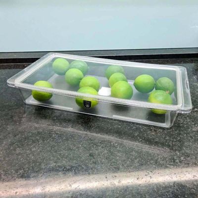 Jogo 4 Organizadores de Geladeira Herméticos 4,8L Plástico 42x22,5x8cm Frutas Legumes Verduras Cripp