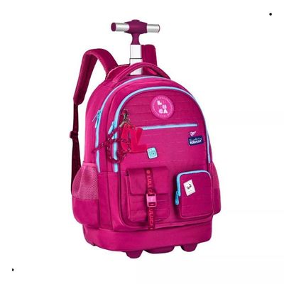 Kit Mochila De Carrinho Lancheira E Estojo Box Rosa Luluca