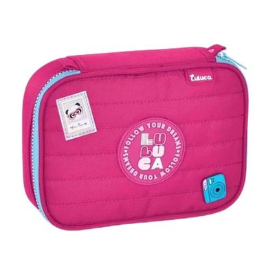 Kit Mochila De Carrinho Lancheira E Estojo Box Rosa Luluca