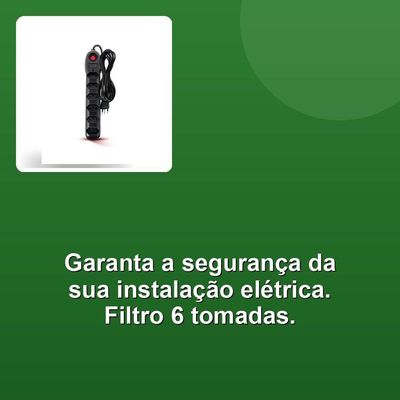 Filtro De Linha 6 Tomadas Pp 3x0,75 3m 255 Preto