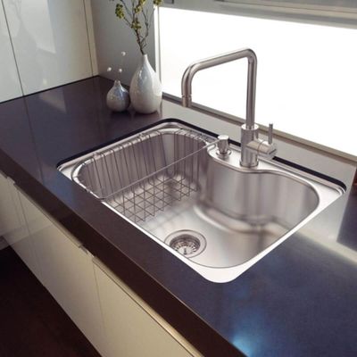 Cuba Pia Cozinha Tramontina 69x49cm Inox Escovado Morgana 60 FX Undermount com Válvula