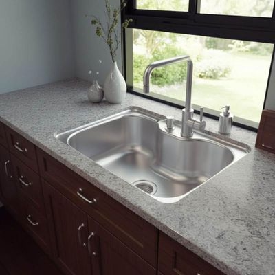 Cuba Pia Cozinha Tramontina 69x49cm Inox Escovado Morgana 60 FX Undermount com Válvula
