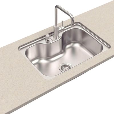 Cuba Pia Cozinha Tramontina 69x49cm Inox Escovado Morgana 60 FX Undermount com Válvula
