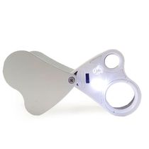 Lupa Bolso Lente Dupla Ampliação 30x22mm E 60x12mm