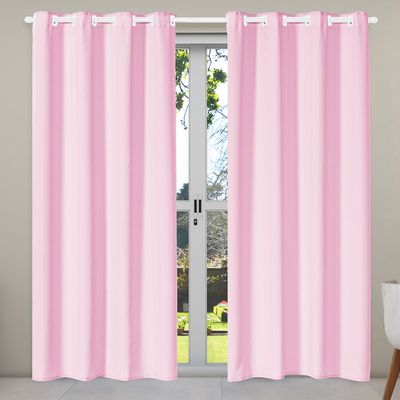 Cortina Isa Varão Tecido Oxford 2,80m x 2,30m p/ Porta Balcão - Rosa