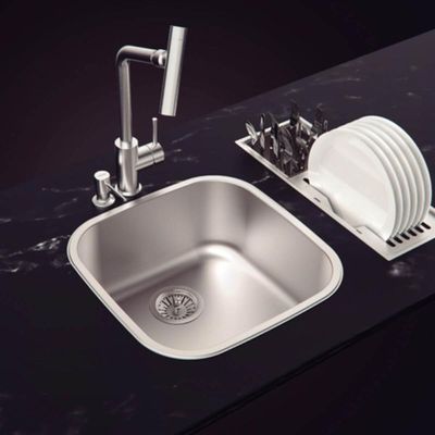 Cuba de Embutir ou Sobrepor 40cm Tramontina Inox Escovado 28L Cozinha Modelo Aria Maxi 40 BS