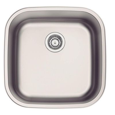 Cuba de Embutir ou Sobrepor 40cm Tramontina Inox Escovado 28L Cozinha Modelo Aria Maxi 40 BS
