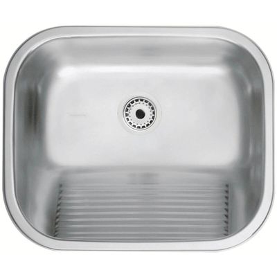 Tanque para Lavanderia 50x40cm Aço Inox Escovado Tramontina Hera 34L Área de Serviço Limpeza