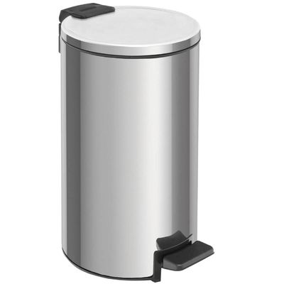 Lixeira com Pedal Tramontina Loop 5L Aço Inox Polido Balde Interno Hall de Entrada Escritório