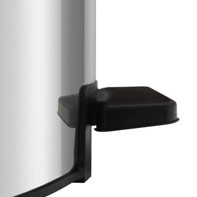 Lixeira com Pedal Tramontina Loop 30L Inox Acabamento Polido e Balde Interno Escritório Recepção