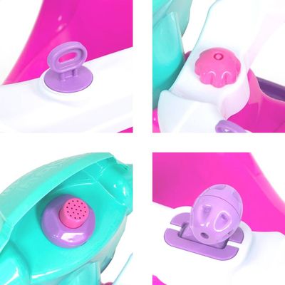Triciclo Rosa Infantil com Apoio Lateral e Pedal Removíveis