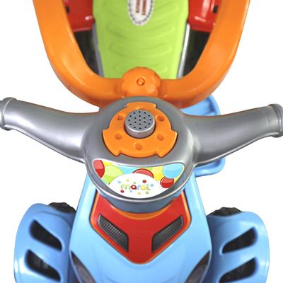 Carrinho de Passeio Infantil Quadriciclo Haste Pedal Menino