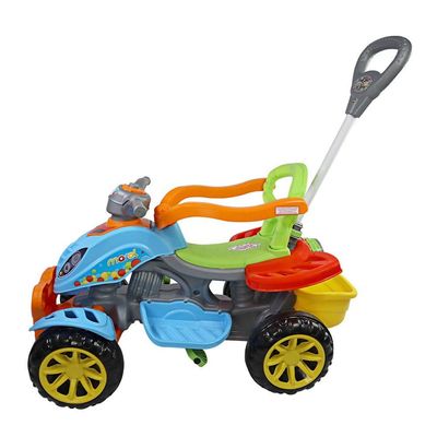 Carrinho de Passeio Infantil Quadriciclo Haste Pedal Menino