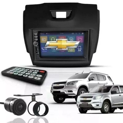 Central Multimídia 2 Din Mp5 Trailblazer 2012-16 Câmera Moldura