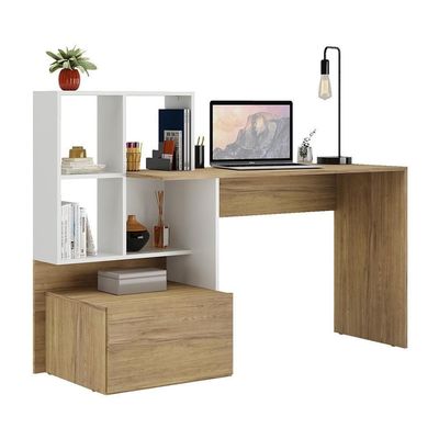 Escrivaninha Mesa Para Computador Multimóveis Branca/Rustic