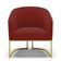 Poltrona Sala Decorativa Kit 2 Stella Base Industrial Dourada Veludo Marsala D03 - D'Rossi