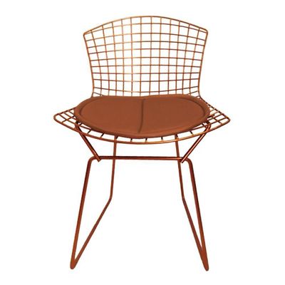 Kit 4 Cadeiras Bertoia Cobre Com Assento Cobre