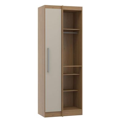 Guarda Roupa De Canto Modulado 1 Porta Selene Menu Móveis Carvalho