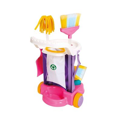 Carrinho de Limpeza Infantil Completo com 06 Acessórios