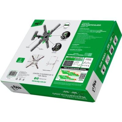 Suporte Para Tv Articulado Elg Mt400ar 26-65 Preto [f002]