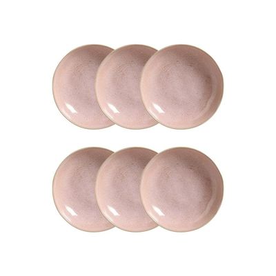 Conjunto de Pratos Fundos Bio Litchi 830ml 6 Peças Porto Brasil Rosa