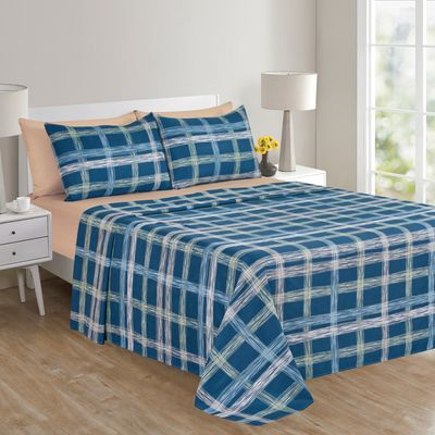 Jogo de Cama Casal Cazza Ivory Geo em Microfibra Estampado 4 Peças - Item Sortido