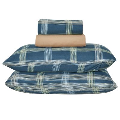 Jogo de Cama Casal Cazza Ivory Geo em Microfibra Estampado 4 Peças - Item Sortido