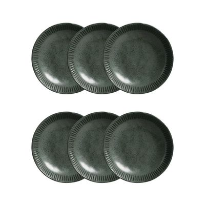 Conjunto de Pratos Fundos Linhas Greenery 830ml 6 Peças Porto Brasil Verde