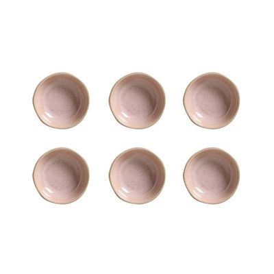 Conjunto de Ramequins Médios Orgânico Litchi com 6 Peças 70ml Porto Brasil Rosa