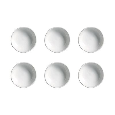 Conjunto de Ramequins Médios Orgânico New White com 6 Peças 70ml Porto Brasil Branco